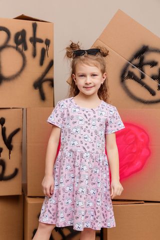 035_БК25 Платье для девочки, мультиколор