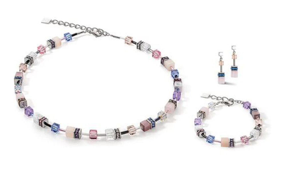Колье Coeur de Lion Lilac-Blue 4905/10-0839 цвет фиолетовый, голубой, белый