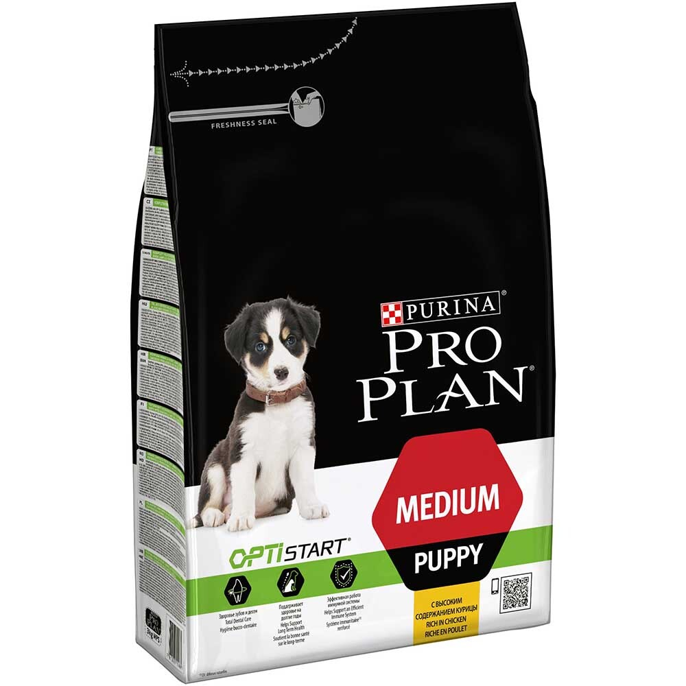 Pro Plan Puppy Medium Chicken - сухой корм для щенков средних пород (курица/рис)