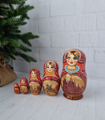 Матрешка Виды города 12см 5 мест