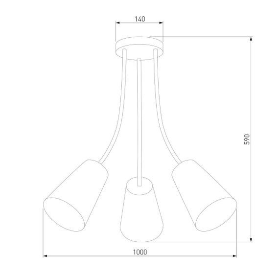Потолочная люстра TK Lighting 3241 Wire Silver