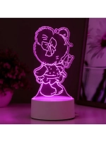Светильник 3D ночник RISALUX «Медвежонок», LED RGB, от сети,
