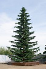 Уличная ствольная елка со скамейкой "Лесная" (Литая хвоя) 18 м