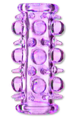 Фиолетовая насадка на пенис с шипами и шишечками