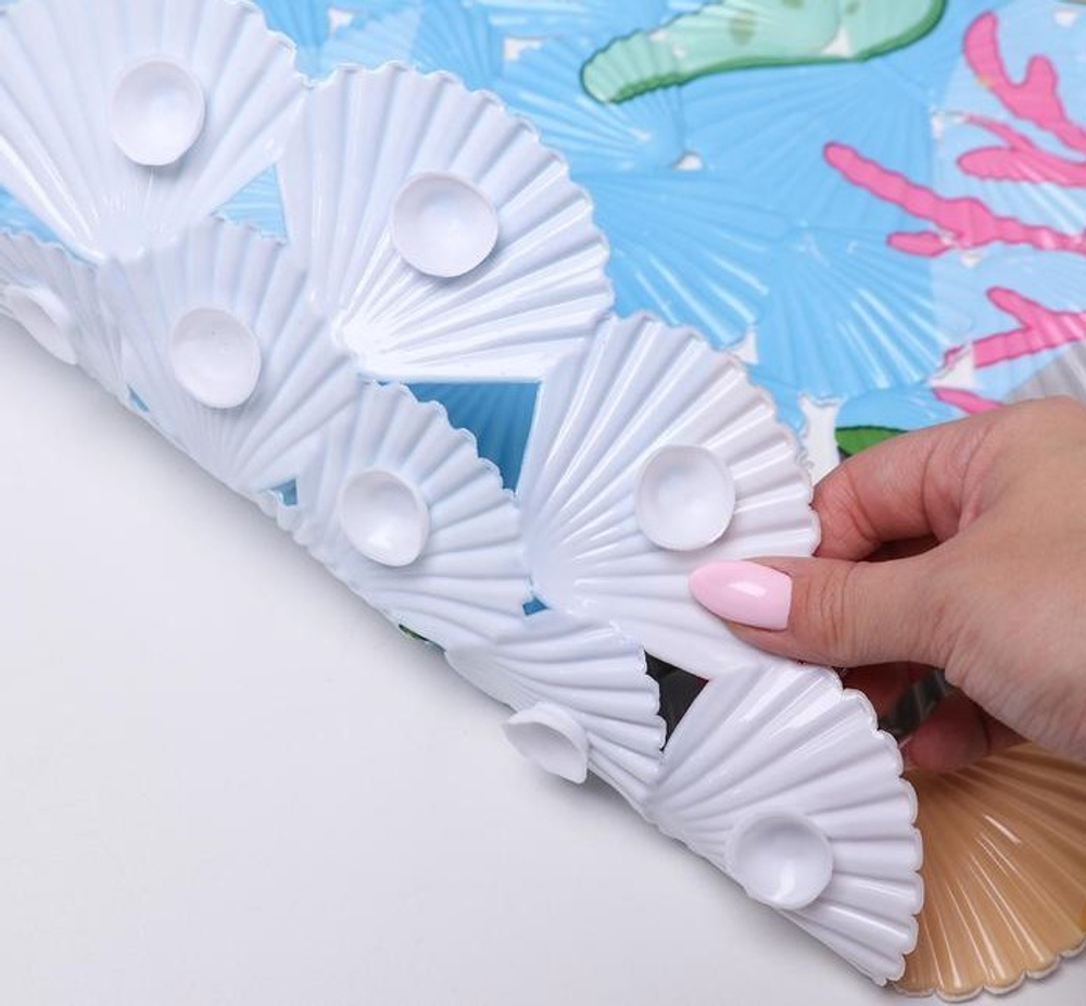 5139236 Коврик для ванны «Черепашка», 35×65 см, ракушка