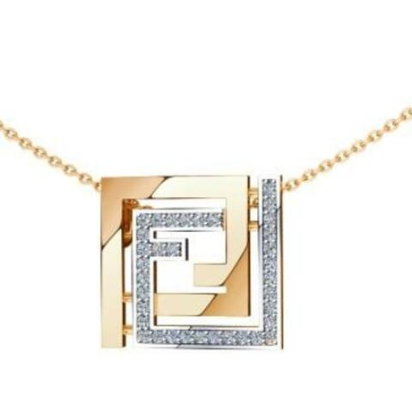 Подвеска из золота с фианитами