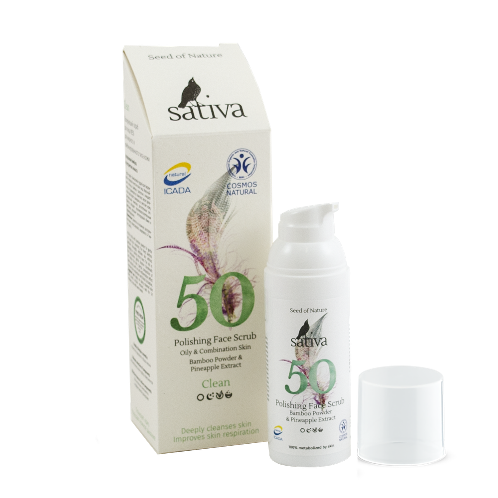 Полирующий скраб для лица Sativa (50 мл)
