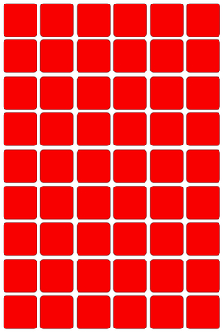 Виниловые наклейки для маркировки Policomprint М2, 20х20 мм. 108 шт.