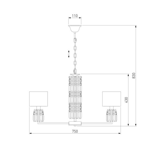 Подвесная люстра Eurosvet Zaffiro 10099/8 хром/прозрачный хрусталь Strotskis