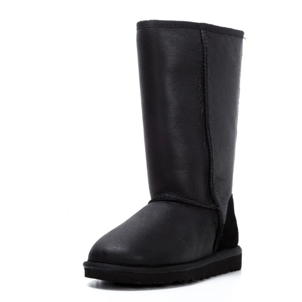 Угги Tall Zip Metallic Black