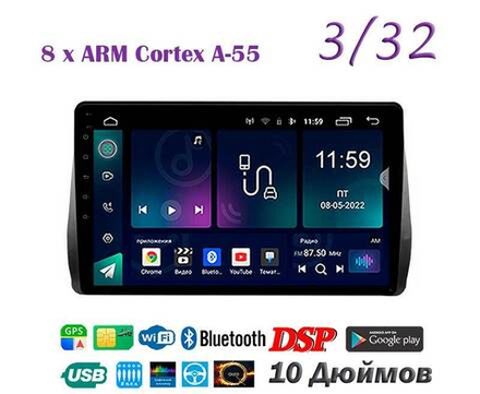 Topway TS18 3+32GB 8 ядер для Toyota Wish 2009-2017