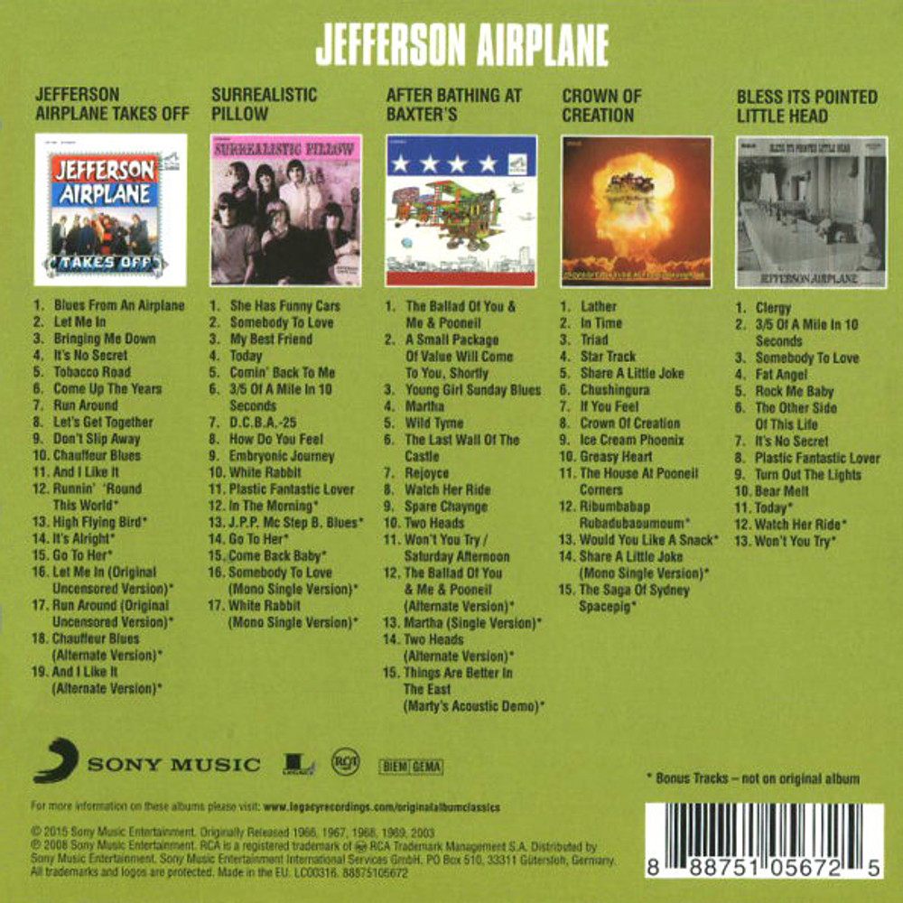 Jefferson Airplane / Original Album Classics (5CD)