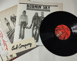 Винтажная виниловая пластинка LP Bad Company Burnin Sky (Japan 1977) (Obi Copy) (Sticker)