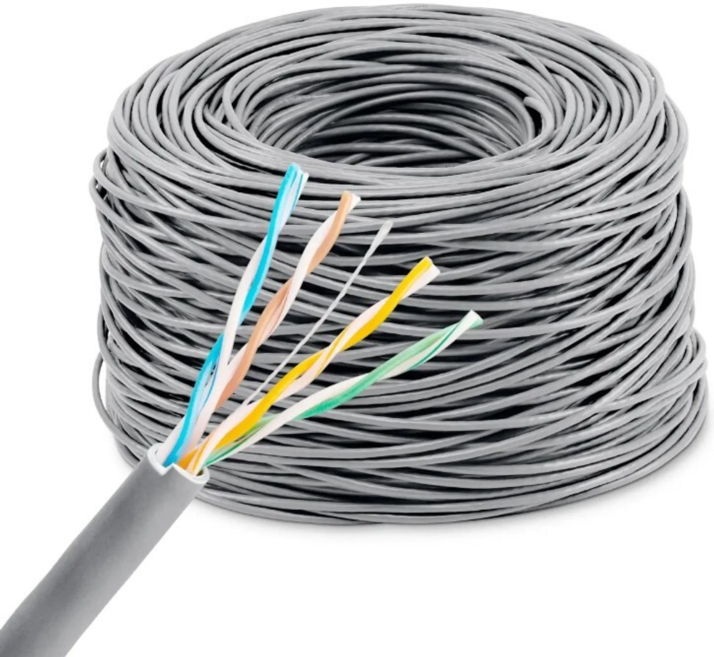 Кабель витая пара U/UTP 5e кат. 4 пары KINGPRICE KP-UTP-C5E-0.4MM-CU-305M