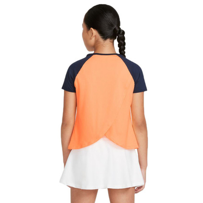 Футболка для девочки теннисная Nike Dri-Fit Victory G - peach cream/obsidian/white