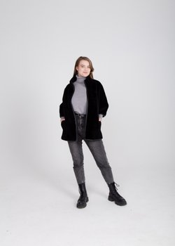 Женский Жилет удлиненный из овчины