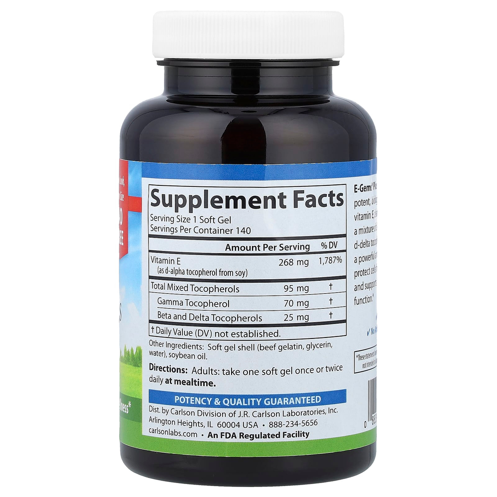 Carlson, E-Gems® Plus, 140 капсул