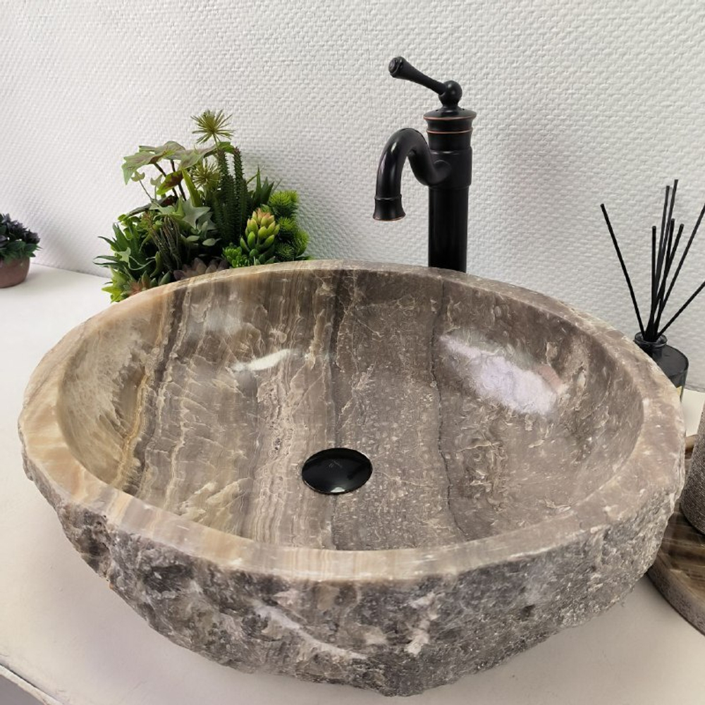 Раковина из оникса Erozy Grey EO-62195 56*46*16 0094