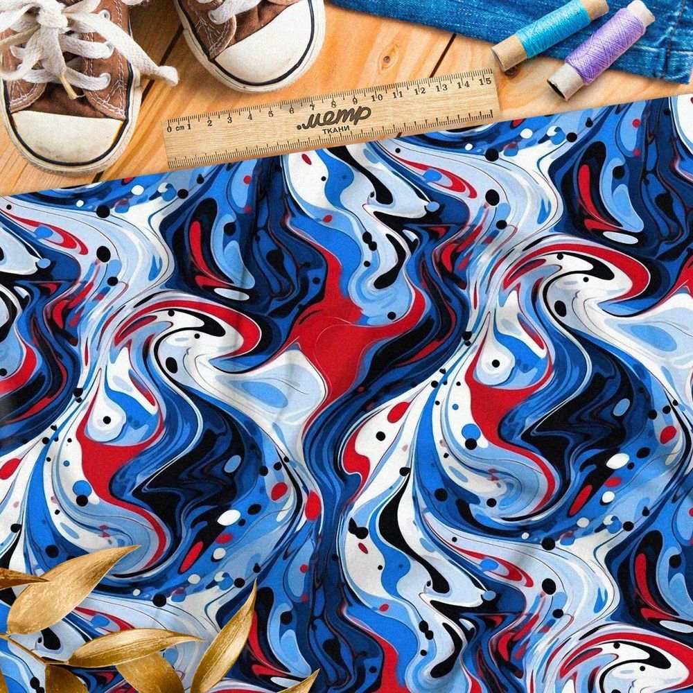 Ткань премиум бифлекс космические пятна