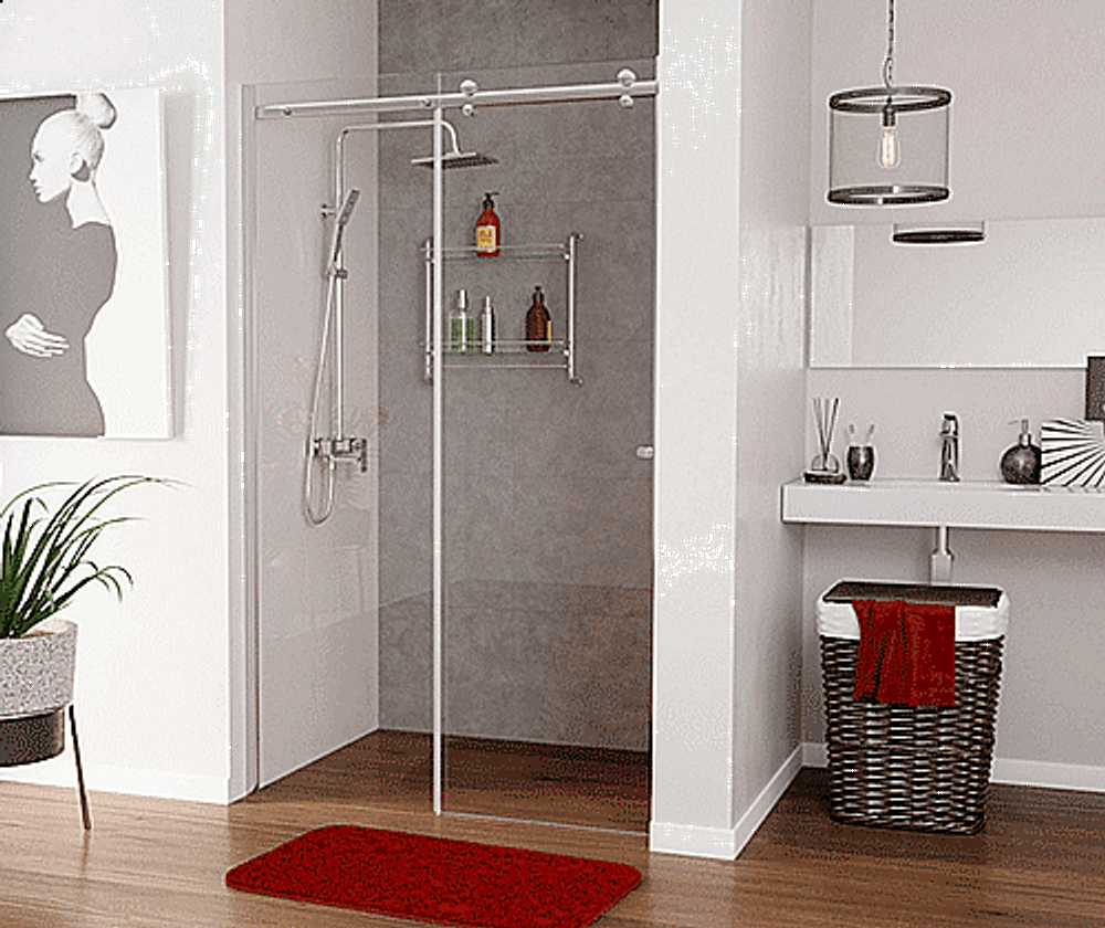 Душевая дверь WasserKRAFT Vils 56R12 100 стекло прозрачное/профиль серебро