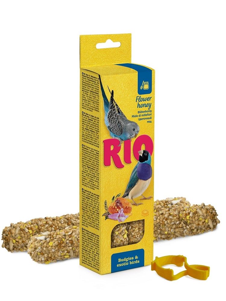 Рио: палочки 40гр*2шт д/волнистых попугайчиков и экзотов с медом
