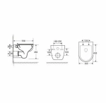 Унитаз с инсталляцией WeltWasser AMBERG 350 ST + BAARBACH 004 GL-WT + AMBERG RD-BL