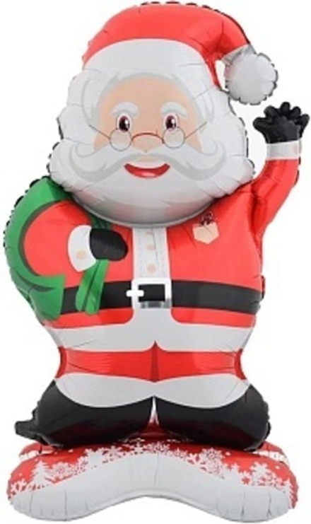 К 3D Фигура на подставке Дед Мороз с подарками 47''/119 см.