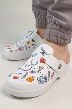 501 | "Natasa" Женские сабо (принт)