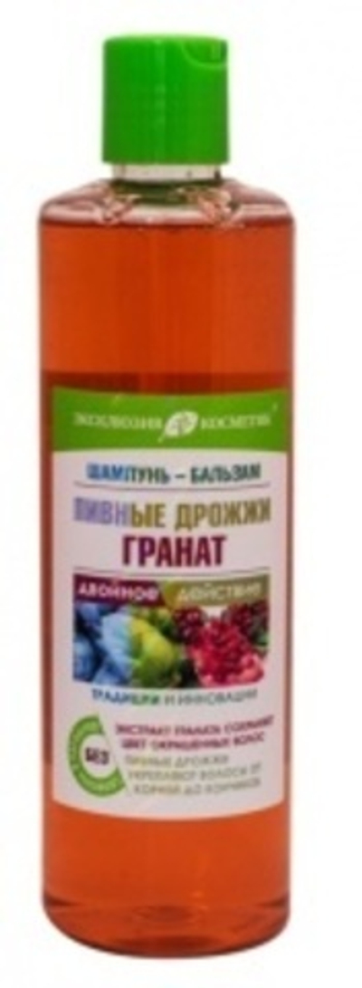 ЭК Шампунь-бальзам 500 гр. "Пивные дрожжи и гранат"
