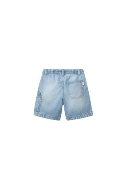 ZARA СВОБОДНЫЕ ДЖИНСОВЫЕ ШОРТЫ, СИНИЙ