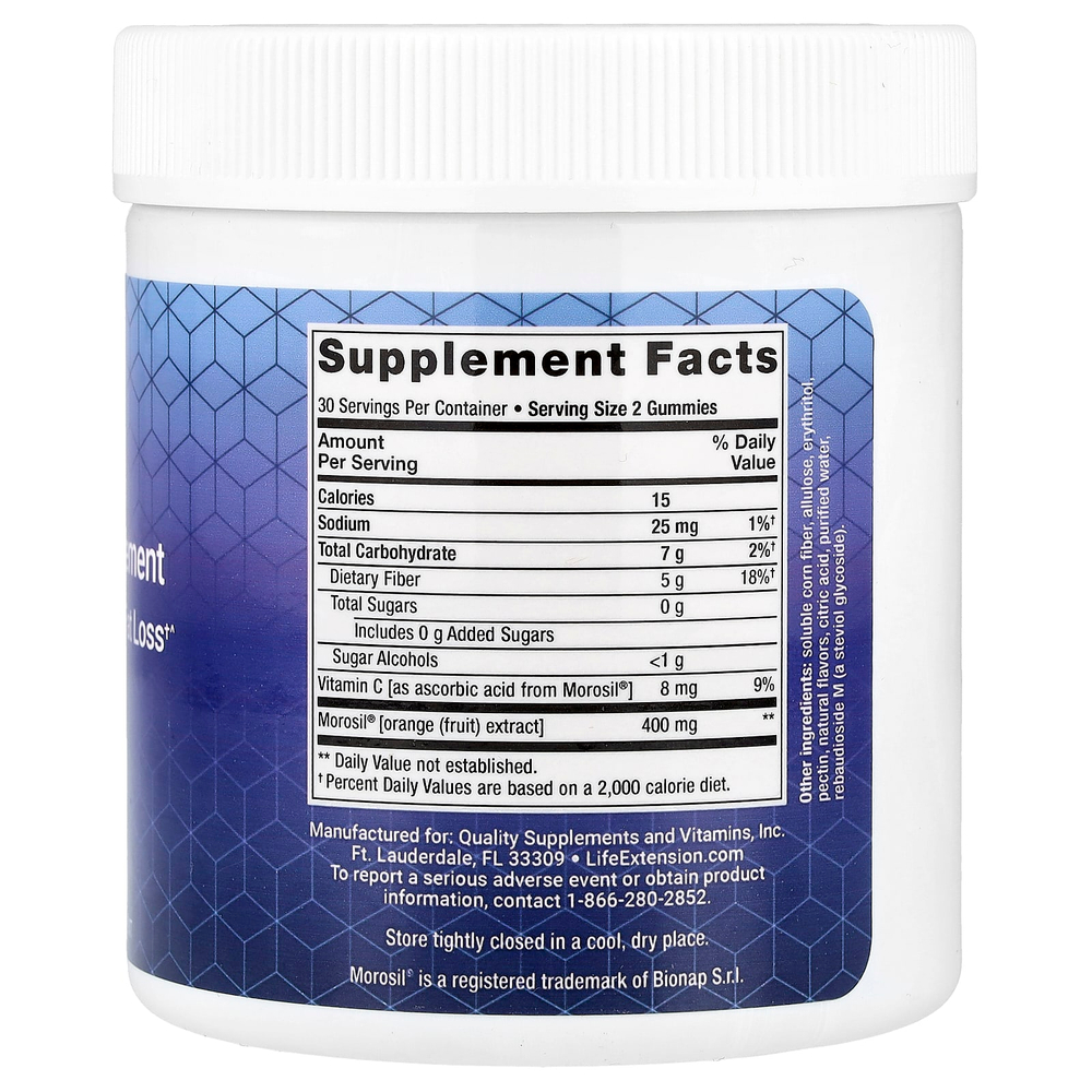 Life Extension, Gummy Science ™, средиземноморское средство для контроля веса, натуральные ягоды, 60 жевательных таблеток