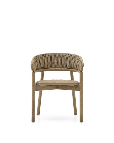 Стул Arinella из акации с натуральной отделкой и бежевой веревкой Испания 