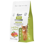 Сухой корм для взрослых домашних кошек Брит BRIT CARE INDOOR STOOL ODOUR REDUCTION с индейкой и лососем 0,4кг