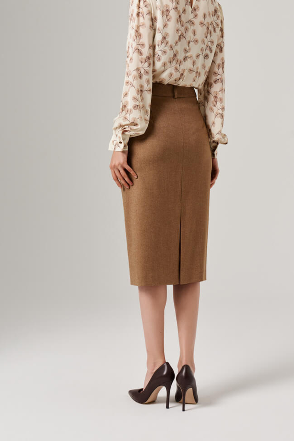 4845 Юбка женская (кофейно-бежевый)