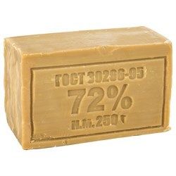 Мыло хозяйственное с   глицерином без упаковки 72% 250г /48