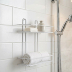 Полка прямоугольная 2-х ярусная 26,5*10*35см белая, ПП-2Б