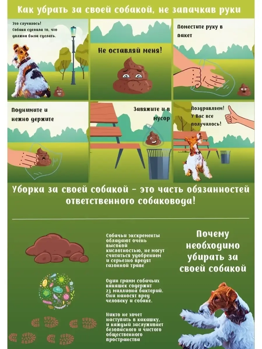 Биоразлагаемые пакеты для выгула собак