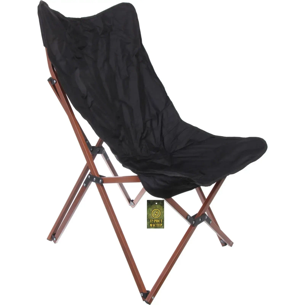 Кресло складное до 120 кг DC-6016, 52*63*90 см, цвет: чёрный, каркас алюминий, ТуристМастер