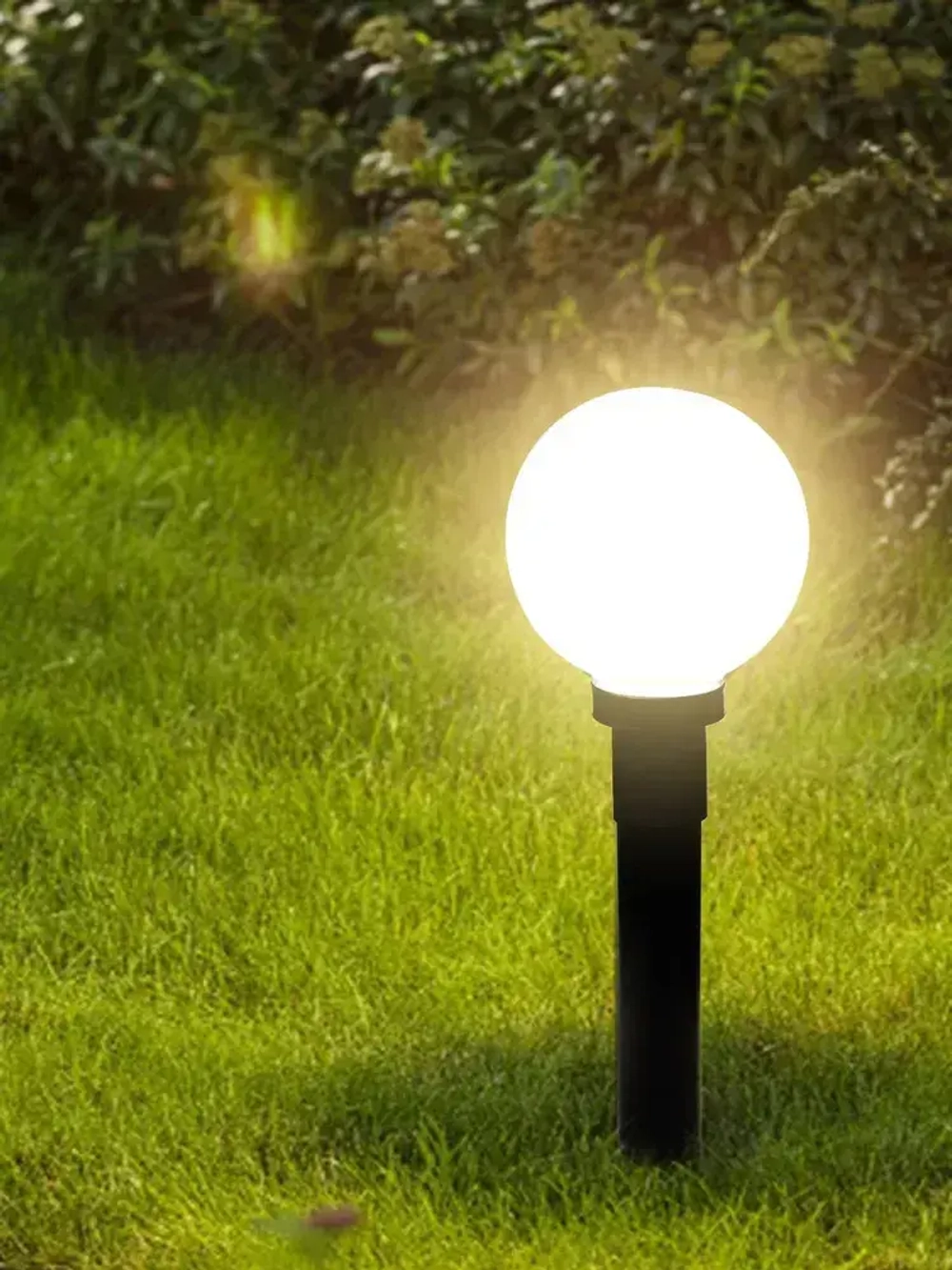 Светильник уличный НТУ садовый Шар белый. Фонарь на столб D200mm. Е27. IP54