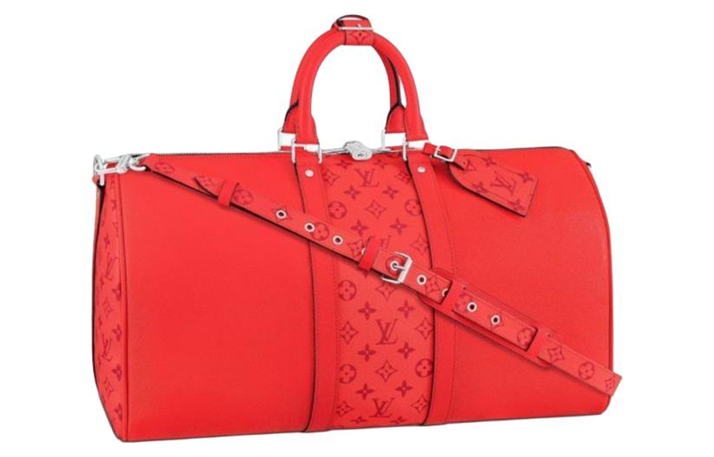 LOUIS VUITTON Keepall Bandouliere 50 Red