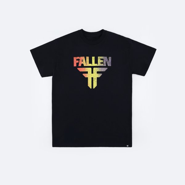 Футболка Fallen Insignia Tee (black/rainbow) артикул:FMK1RE01 - купить в магазине Дайс