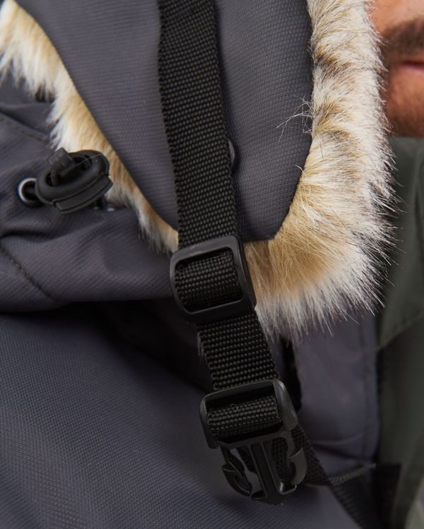 Шапка ушанка зимняя Канада ткань Оксланд цвет Хаки/Графит