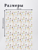 Оксфорд с принтом 2 метра №3 210 D