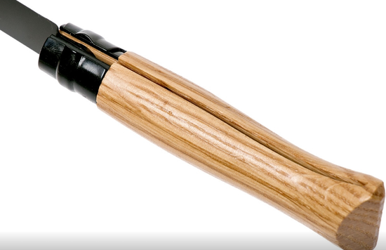 Складной нож Opinel N°08 Black Oak 002172 c клинком из стали Sandvik™ 12С27, рукоять дерево (Дуб)
