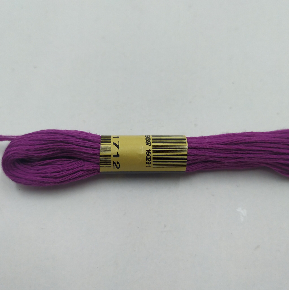 Нитки для вышивания 100% хлопок 12 сложений оттенки фиолетового
