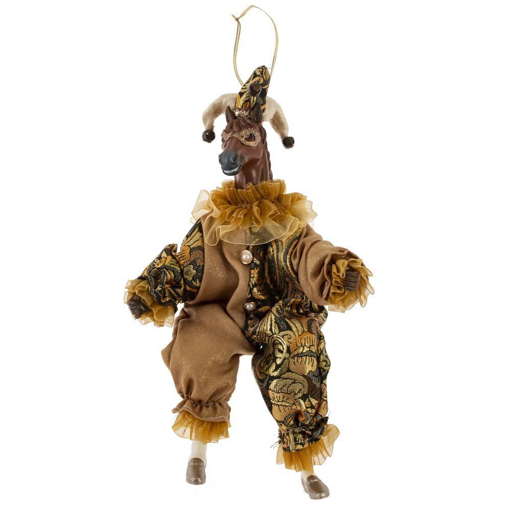 GAEM Игрушка набивная подвес "Лошадь-клоун", L15 W10 H37/24 см