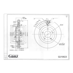 Диск тормозной GANZ передний с покрытием DODGE Caliber / JEEP Compass / Patriot / Vent D=294mm Арт.: GIJ10023