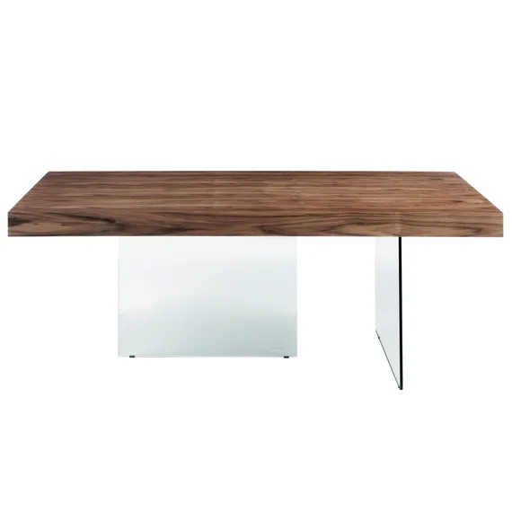 Обеденный стол Angel Cerda 1028, 200х100 см, закаленное стекло, орех