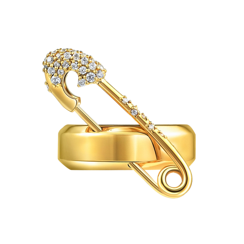 Кольцо Кристальная Булавка – Золото