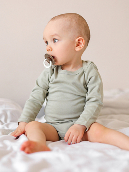 Боди с длинным рукавом LooJoo Шалфей